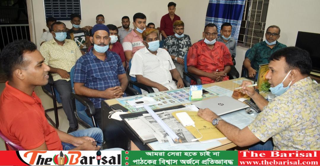 গৌরনদী থানার নবাগত ওসির সাথে  পেশাজীবি সাংবাদিকদের মতবিনিময়