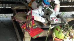 ঝালকাঠিতে কালি মন্দিরের প্রতিমা ভাঙচুর