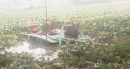 বাকেরগঞ্জের চরামদ্দিতে খাল থেকে বালু উত্তোলন, হুমকির মুখে ফসলি জমি