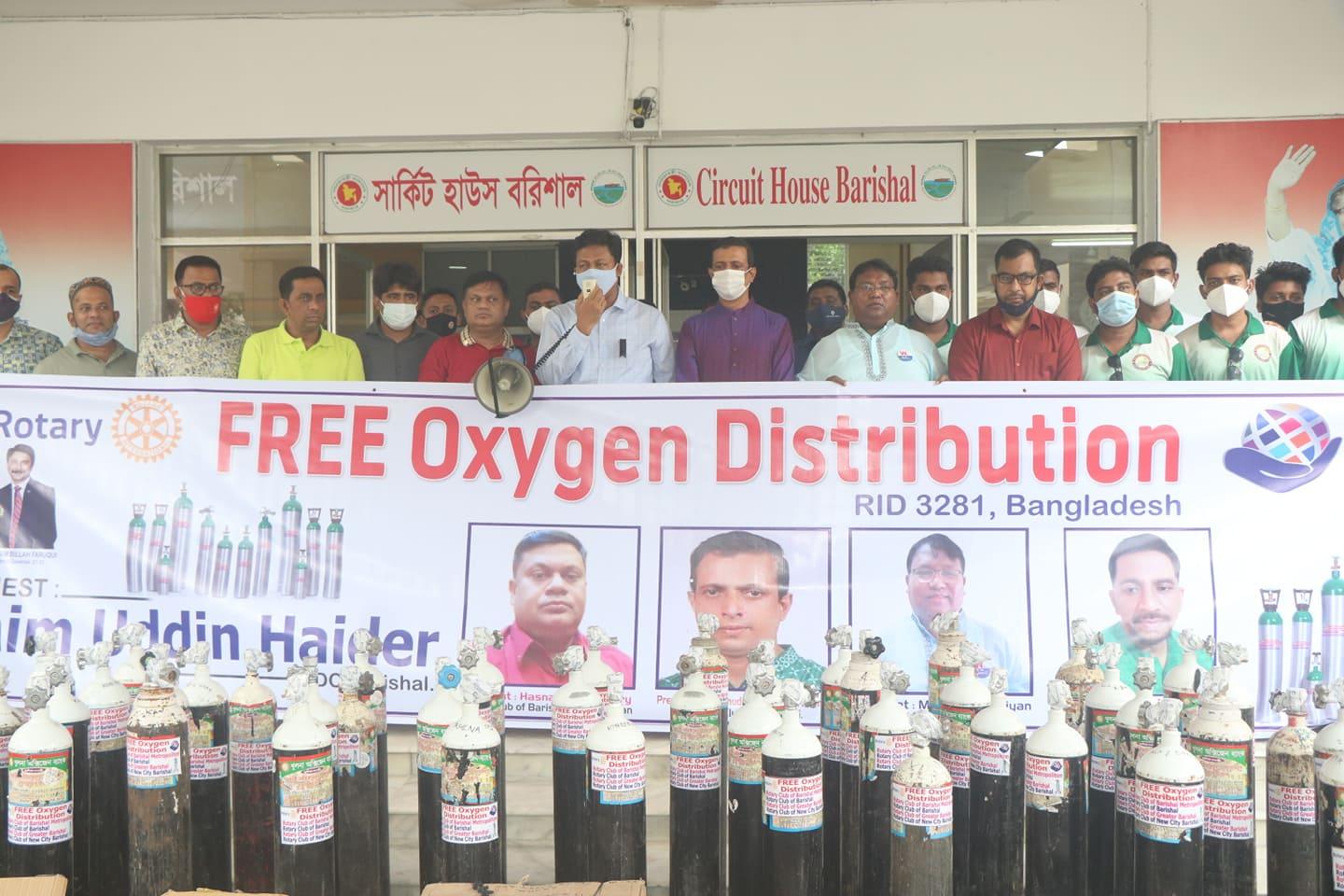 বরিশালে জেলা প্রশাসনের অক্সিজেন সুবিধা চালু