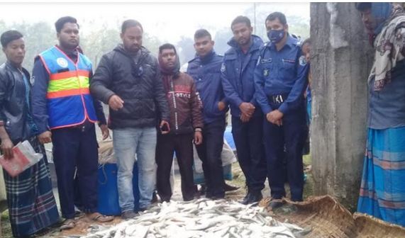 হিজলায় ২০ মণ জাটকাসহ আটক ১০