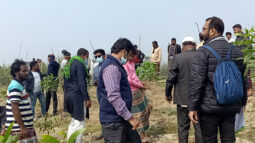 ক্ষতিগ্রস্থ সেই তরমুজ ক্ষেত পরিদর্শন করলেন তদন্ত কমিটি