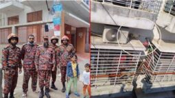 বরিশালে বিড়াল উদ্ধার করতে ফায়ার সার্ভিস