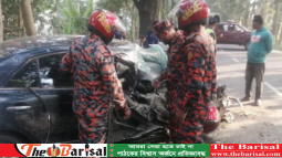 গৌরনদীতে বাস-প্রাইভেটকার সংঘর্ষে আহত-২
