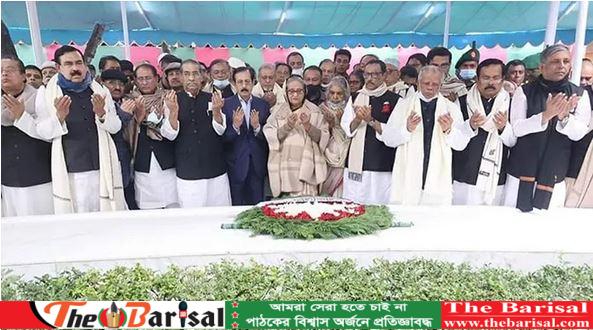 নতুন কমিটির নেতাদের নিয়ে বঙ্গবন্ধুর সমাধিতে প্রধানমন্ত্রীর শ্রদ্ধা