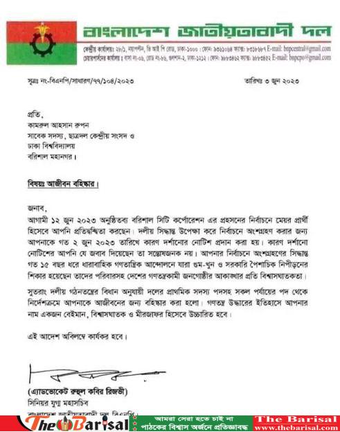 ‘মীরজাফর’ আখ্যা দিয়ে বিএনপির ১৯ নেতাকে আজীবন বহিষ্কার