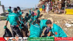 কুয়াকাটা সৈকতে পরিচ্ছন্নতা অভিযান