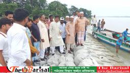 নদী ভাঙ্গন কবলিত বিভিন্ন এলাকা পরিদর্শন ও মানববন্ধনে বিএনপি  নেতা রহমাতুল্লাহ
